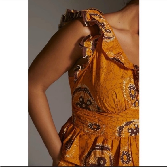 ANTHROPOLOGIE Adrienne Ruffled Boho Maxi Dress Love The Label Plus Size 1X - Picture 9 of 9